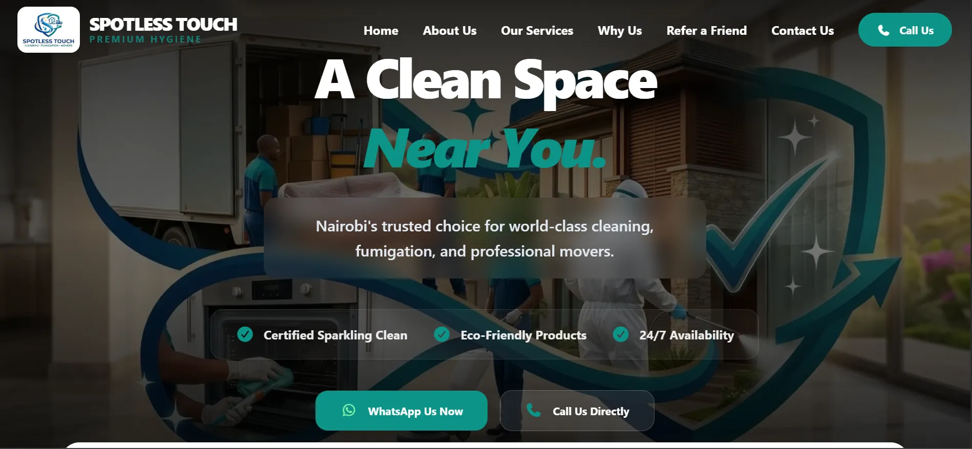 Spotless Touch - Premium cleaning and logistics platform