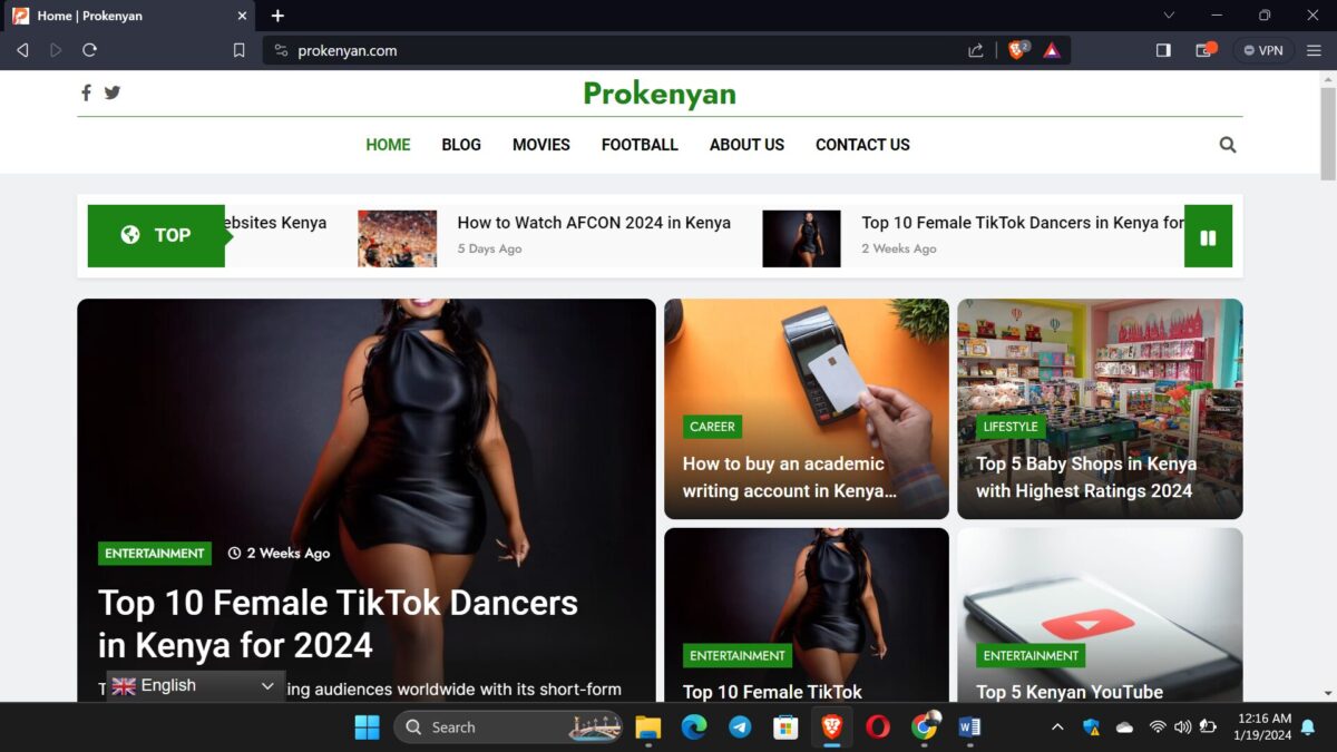 Wordpress websites in Kenya Prokenyan