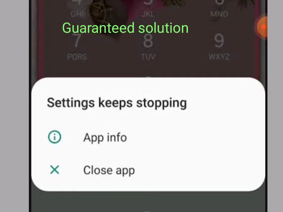 Beginers guide solution to unfotunately settings has stopped working