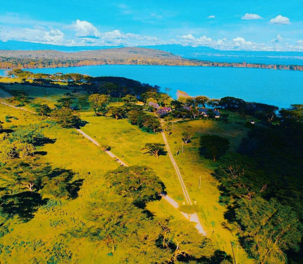 Aerial view of oloiden camping site