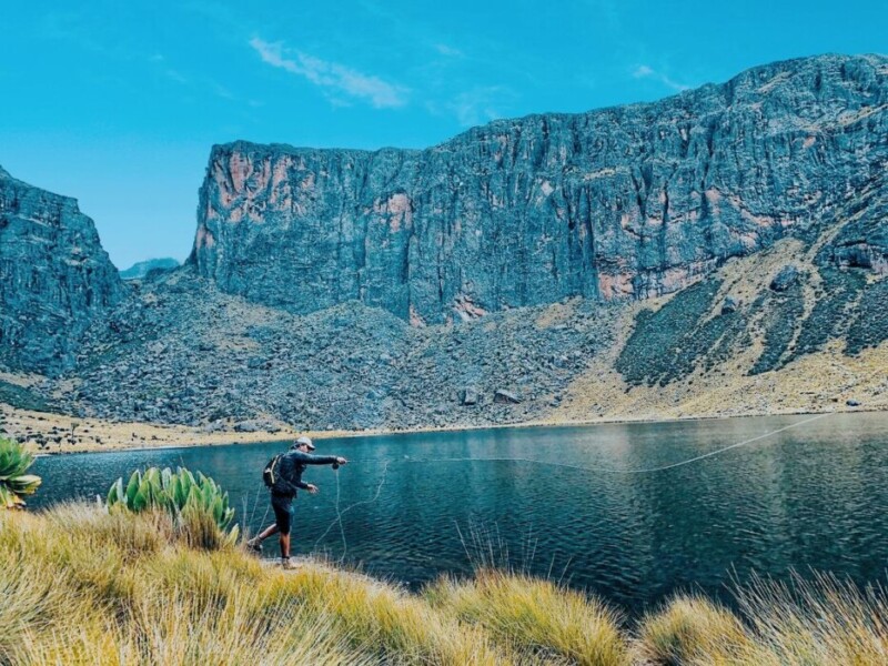 Fly-Fishing and Camping at Lake Michaelson Mt Kenya