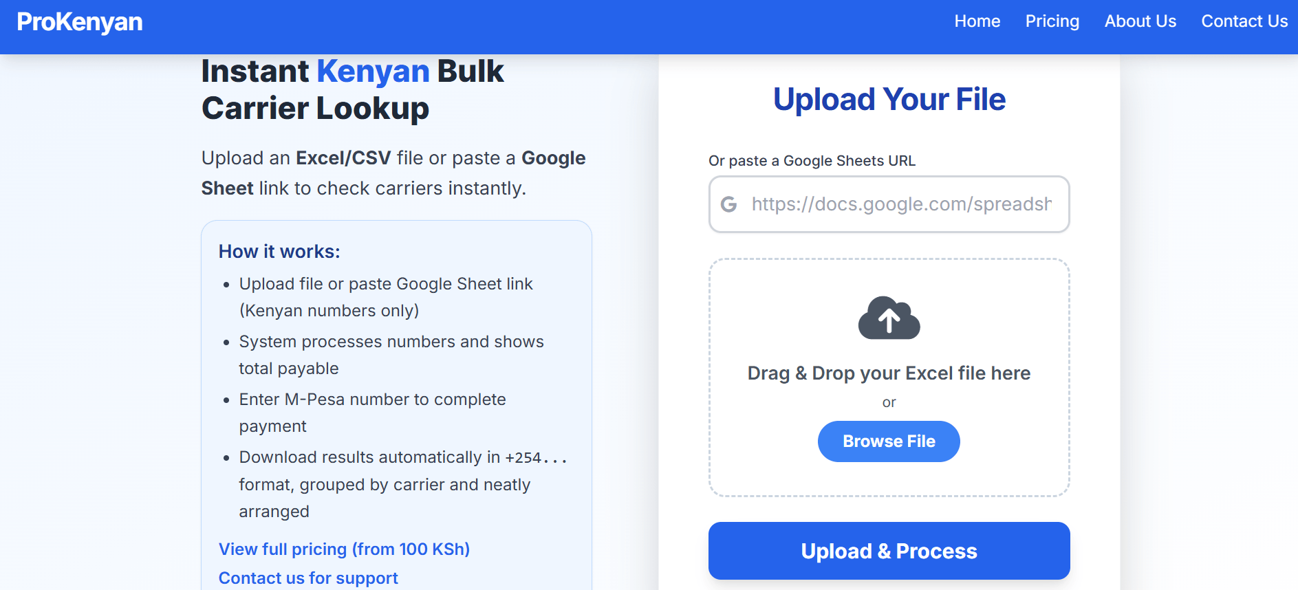 Kenya Bulk Number Lookup